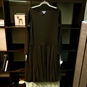 Chaps Classic Black Long Sleeve Dress